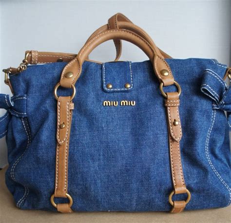 miu denim bag.